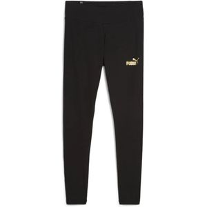 PUMA - Metallic Gouden Leggings - Geweven Elastische Band - Casual Look