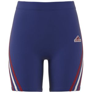 Adidas Futue Icons Biker 3 Stripes Short Leggings Blauw XL Vrouw