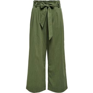 Only Marsa Solid Paperbag Pants Groen M Vrouw