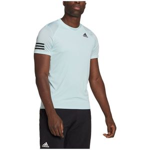 Adidas Club 3 Stripes Short Sleeve T-shirt Blauw S Man