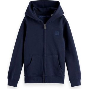 Scotch & Soda Core Regular Fit Logo Badge Sweatshirt Met Rits