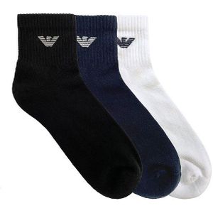 Emporio Armani 304202 Half Short Socks 3 Pairs Veelkleurig EU 40-45 Man