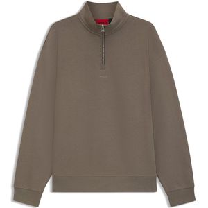 Hugo - Durty244 - Sweatshirt - Zwart - Relaxte Pasvorm - Katoenen Badstof