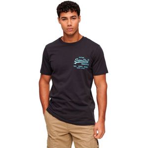 Superdry Neon Vintage Logo Short Sleeve T-shirt Zwart XL Man
