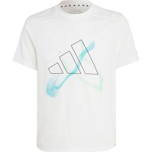 Adidas Hiit Gfx Short Sleeve T-shirt Wit 9-10 Years Jongen