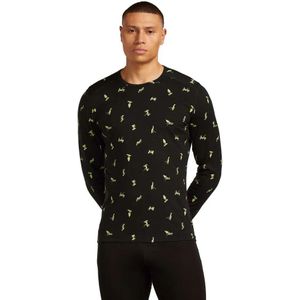 Icebreaker Merino 200 Oasis Crewe Snow Day Aop Lange Mouwen Basislaag