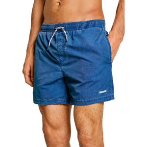 Pepe Jeansvoor mannen. PMB10426 Blauw gewassen zwempak (M), Strandkleding, Gerecycled polyester, Duurzaam