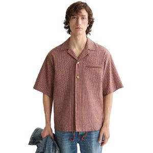 Scotch & Soda Micro Geo Print Overhemd Met Korte Mouwen