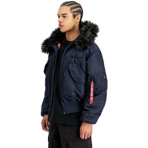 Alpha - 45/P Hooded Custom Bomber Jacket - Groen - Flight Nylon