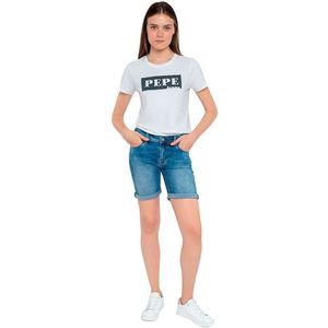 Pepe Jeans Poppy Denim Shorts Blauw 25 Vrouw