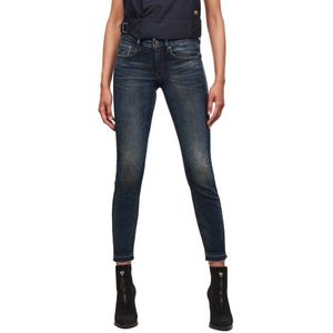 G-star 3301 Mid Waist Skinny Ripped Ankle Jeans Blauw 23 / 30 Vrouw