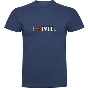 Kruskis I Love Padel Short Sleeve T-shirt Blauw M Man