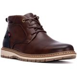 Xtivoor - 14451203-CAMEL - Enkellaarsjes - Bruin - Plat - Veters - Casual