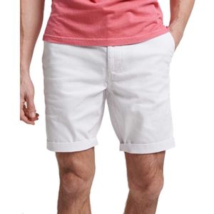Superdry Vintage Officer Chino Shorts Wit 36 Man