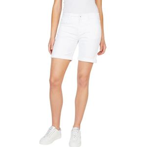 Pepe Jeansvoor vrouwen. PL801000TA8 Bermuda Poppy wit (25), Casual, Katoen