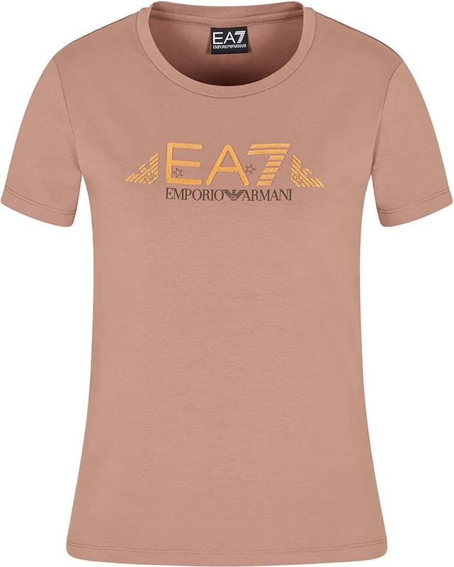 Ea7 Emporio Armani Train Logo Series Eagle Logo Crossover T-shirt Met Korte Mouwen