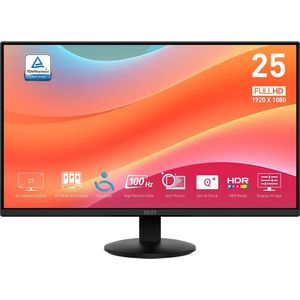 MSI - Pro MP252L - Monitor - Zwart - 62,2 cm (24.5 inch) - Full HD - LED