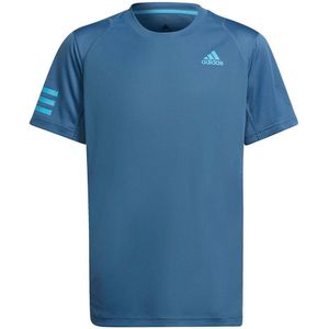 Adidas Club 3 Stripes Short Sleeve T-shirt Blauw 7-8 Years Jongen