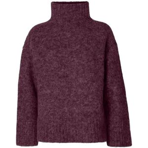 Selected - Gabriella - Gebreide Trui - Hoge Hals - Lange Mouwen - Relaxte Pasvorm