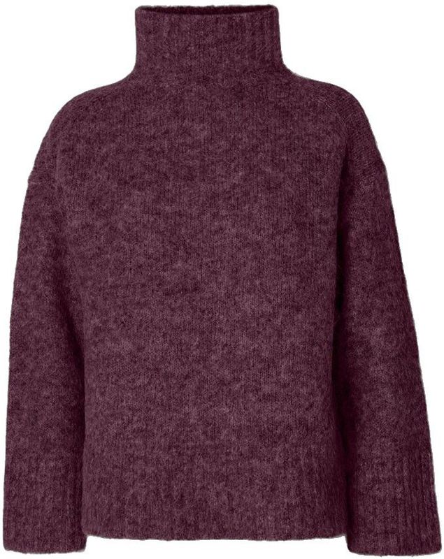 Selected - Gabriella - Gebreide Trui - Hoge Hals - Lange Mouwen - Relaxte Pasvorm