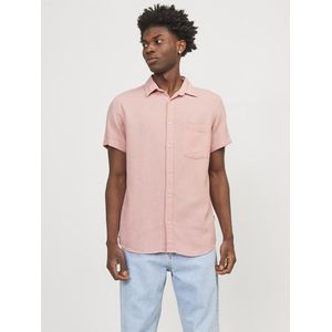 Jack & Jones Tampa Dobby Short Sleeve Shirt Roze M Man