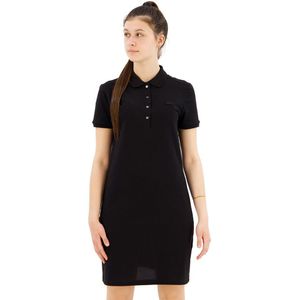Lacoste Stretch Cotton Pique Short Dress Zwart 46 Vrouw