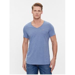 Tommy Jeans Slim Jaspe Short Sleeve V Neck T-shirt Blauw XL Man
