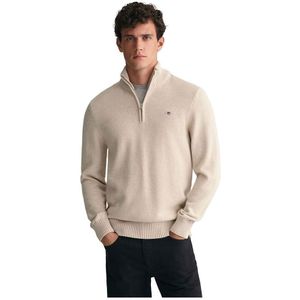 Gant Casual Cotton Half Zip Sweater Beige XL Man