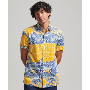 Superdry Vintage Hawaiian Short Sleeve Shirt Geel,Blauw XL Man