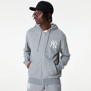 New Era Mlb Essentials New York Yankees Full Zip Sweatshirt Grijs 2XL Man