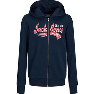 Jack & Jones Logo 2col Full Zip Sweatshirt Blauw 16 Years Jongen