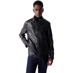 Salsa Jeans 21005597 Leather Jacket Zwart S Man