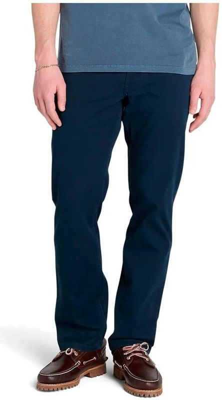 Timberlandvoor mannen. TB0A5M4X4331 Sandown 5-pocket marine broek (31/32), Casual, Katoen, Marineblauw