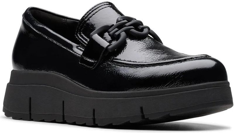 Clarks - Loriini Izzy - Leren Schoenen - Zwart - Casual - Hakhoogte 45 mm