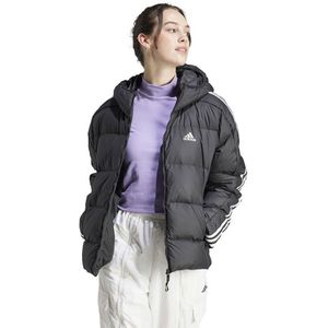 Adidas Essentials 3 Stripes Mid Down Jacket Zwart XL Vrouw