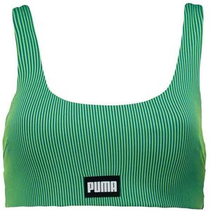 Puma Ribbed Scoop Neck Bikini Top Groen XL Vrouw