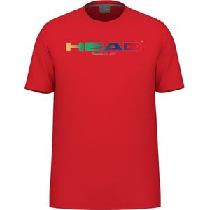 Head Racket Rainbow Short Sleeve T-shirt Rood L Man