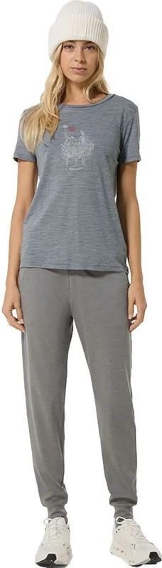 Super.natural - W FLOWERHANDS T-shirt - Korte Mouwen - Merinowol - Lichtgewicht