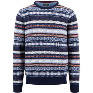 Fynch Hatton - 1411319 - Gebreide Trui - Blauw - Wol