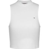 Tommy Jeans Dw0dw17985 Mouwloos T-shirt Wit S Vrouw