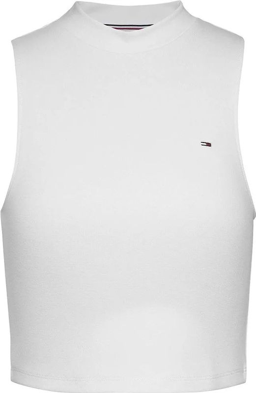 Tommy Jeans Dw0dw17985 Mouwloos T-shirt Wit S Vrouw