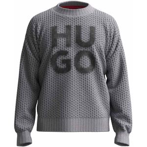 Hugo Stackar 10254515 Sweater Grijs L Man