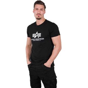 Alpha Industries Basic Reflective Print Short Sleeve T-shirt Zwart S Man