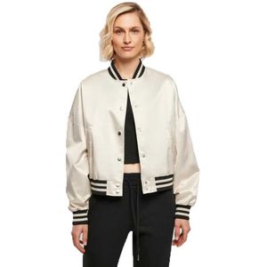 Urban Classics Oversized Satin College Jacket Beige 3XL Vrouw