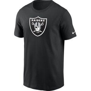Nike Nfl Las Vegas Raiders Logo Essential Short Sleeve T-shirt Zwart L Man