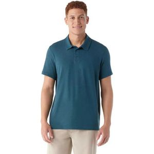 Smartwool - Short Sleeve Polo - Twilight Blue - Merinowol en Biologisch Katoen