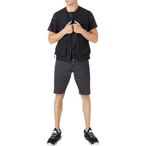 Calvin Klein Jeans Logo Allover Print Short Sleeve T-shirt Zwart S Man