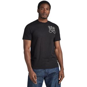 G-star Puff Print Back Short Sleeve T-shirt Zwart XS Man