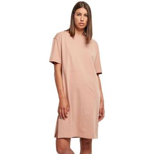 Urban Classics Organic Oversized Slit Short Sleeve Short Dress Beige M Vrouw