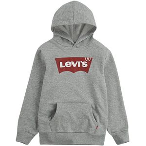 Levi's Kids Hoodie Batwing met Logo Grijs Melange